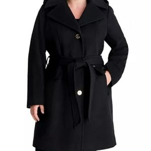 Michael Kors Black Wool Coat